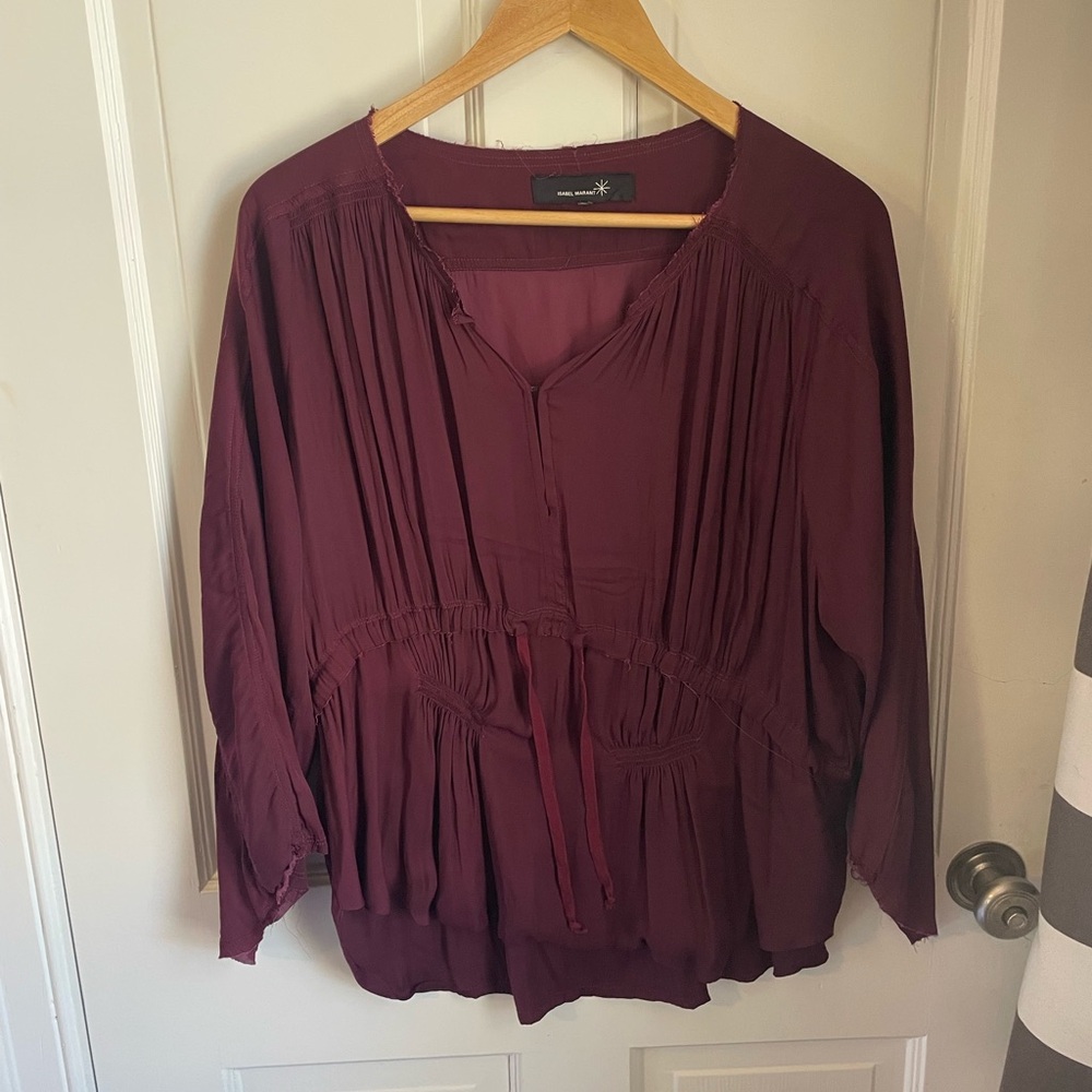 Women's Burgundy Blouse